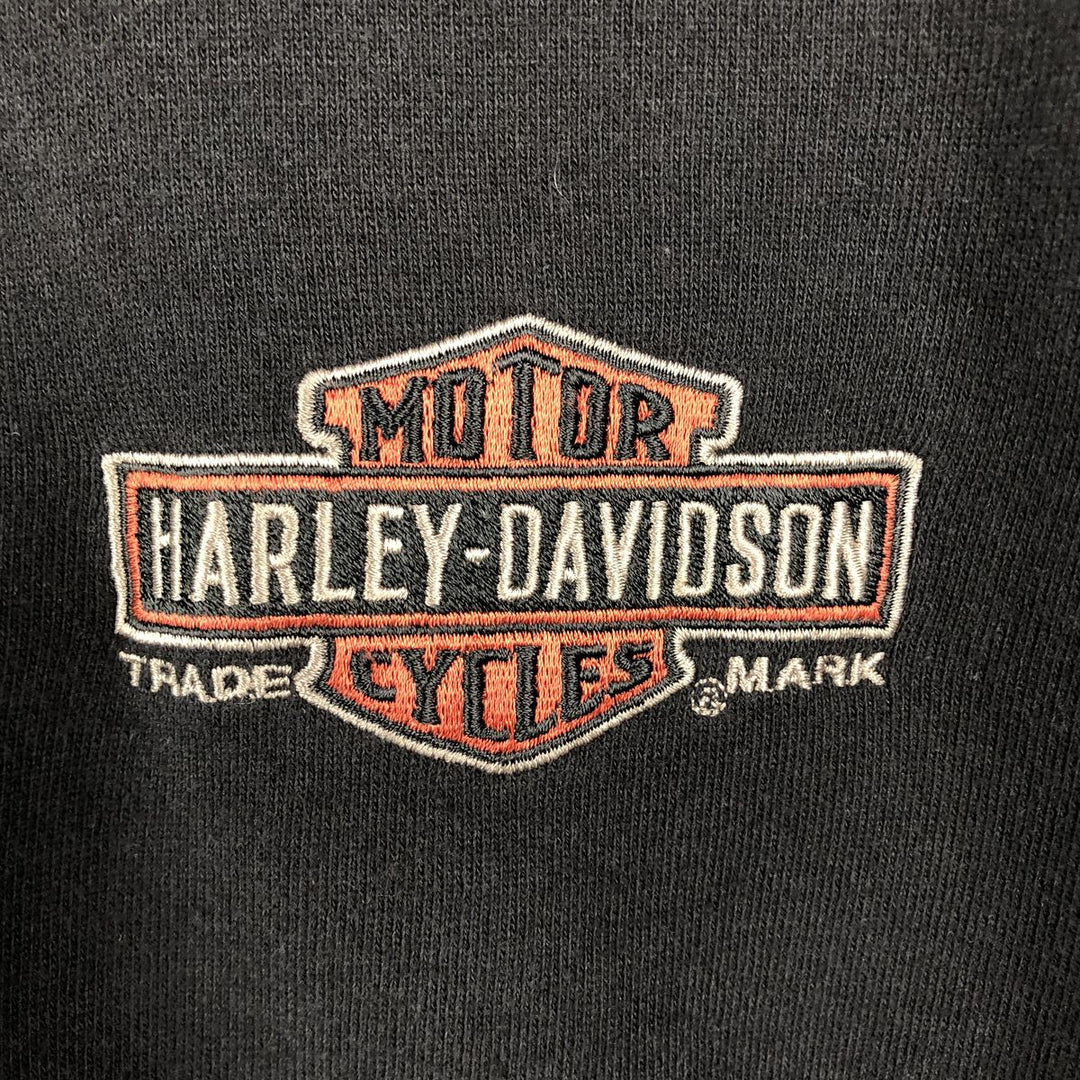 Harley-Davidson Men's Full-Zip Hoodie (XL) cotton black type Vintage Second Hand
