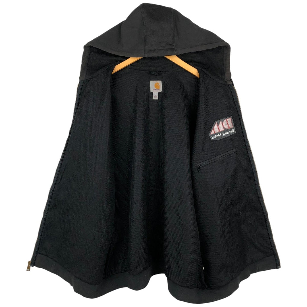 Carhartt RAIN DEFENDER Desktop Metal Advertising Sweat Full-Zip Hoodie, Men's Size XL (approx.) cotton black type Vintage Second Hand