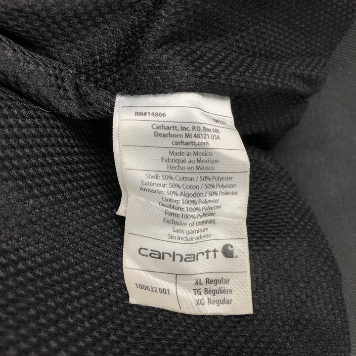 Carhartt RAIN DEFENDER Desktop Metal Advertising Sweat Full-Zip Hoodie, Men's Size XL (approx.) cotton black type Vintage Second Hand