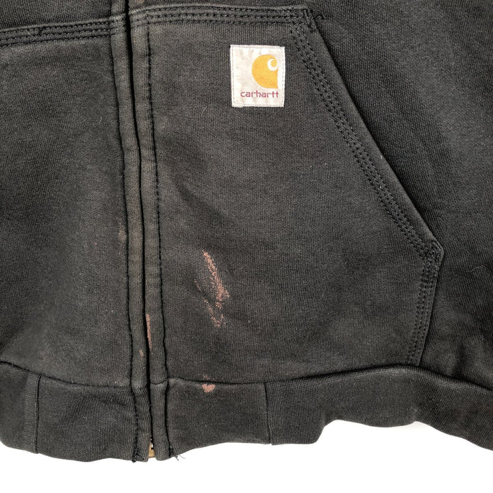 Carhartt RAIN DEFENDER Desktop Metal Advertising Sweat Full-Zip Hoodie, Men's Size XL (approx.) cotton black type Vintage Second Hand