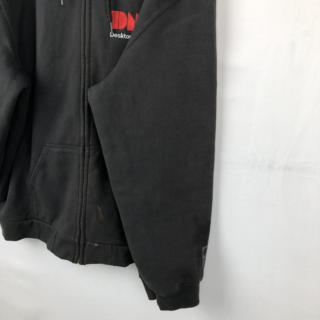 Carhartt RAIN DEFENDER Desktop Metal Advertising Sweat Full-Zip Hoodie, Men's Size XL (approx.) cotton black type Vintage Second Hand