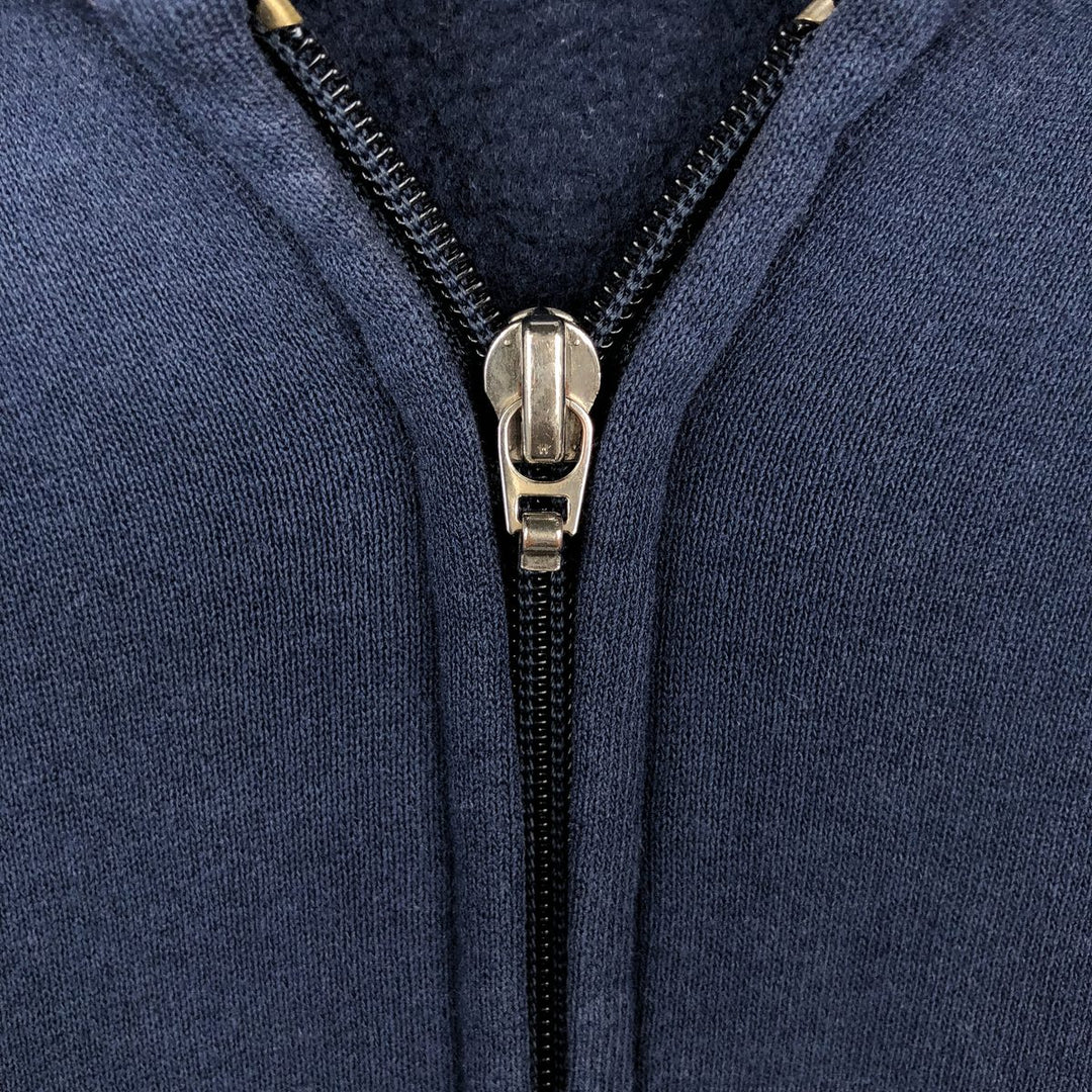 Vintage 90'S Russell Athletic full-zip sweatshirt, size L, men's cotton navy blue type Vintage Second Hand