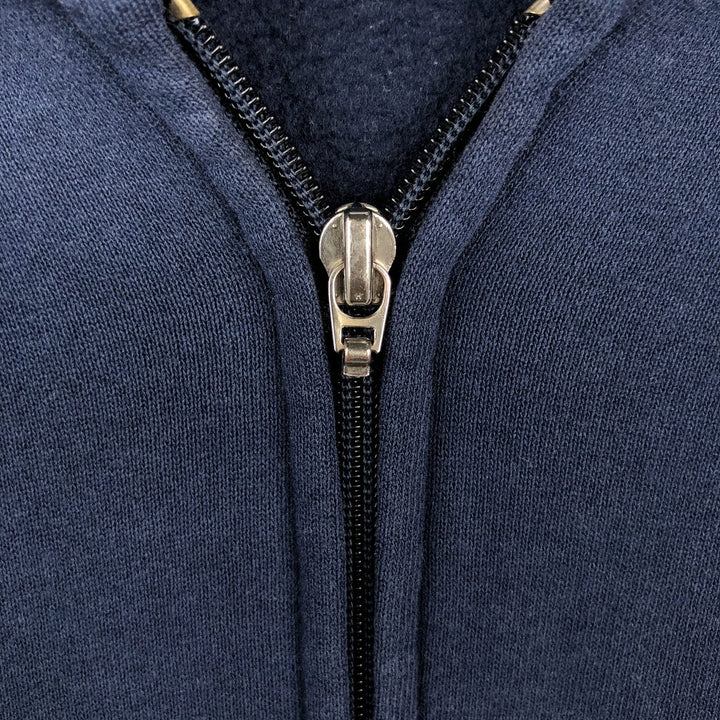 Vintage 90'S Russell Athletic full-zip sweatshirt, size L, men's cotton navy blue type Vintage Second Hand