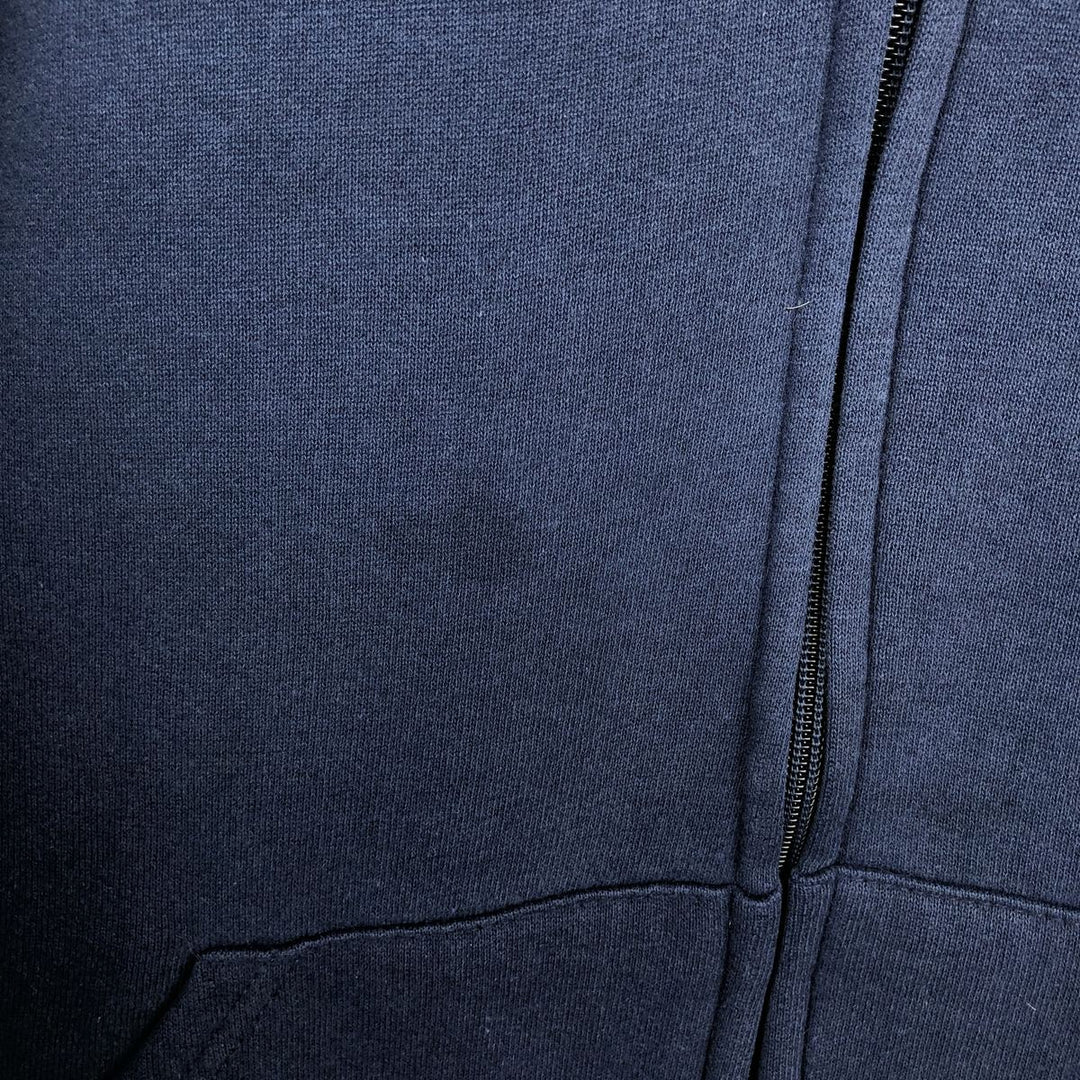 Vintage 90'S Russell Athletic full-zip sweatshirt, size L, men's cotton navy blue type Vintage Second Hand