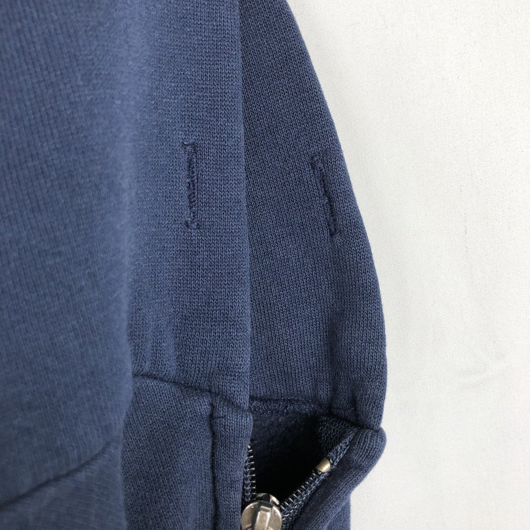 Vintage 90'S Russell Athletic full-zip sweatshirt, size L, men's cotton navy blue type Vintage Second Hand