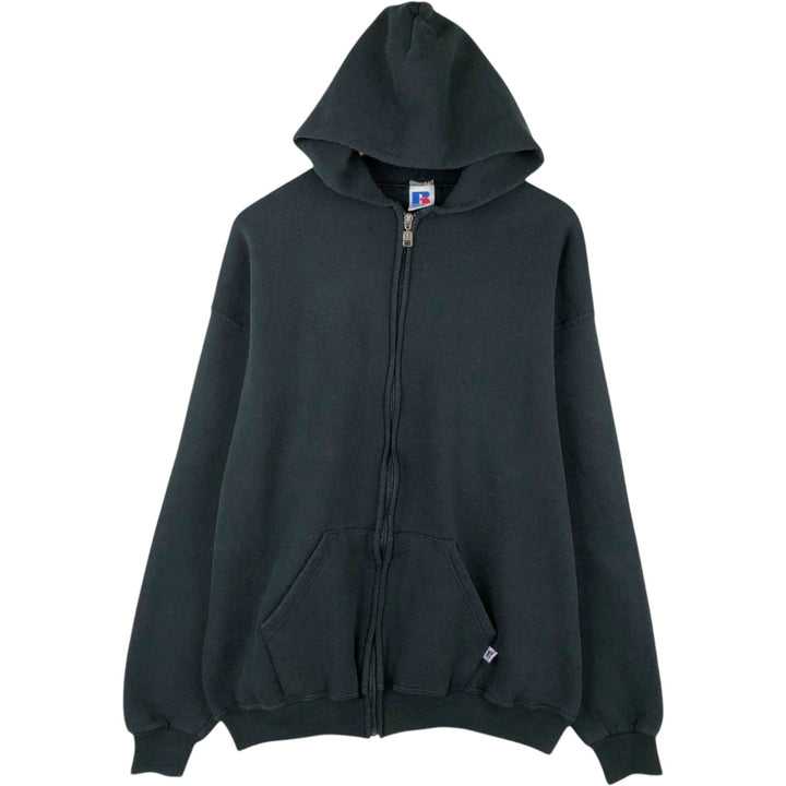 Vintage 90'S Russell Athletic full-zip sweatshirt, size XL, men's cotton black type Vintage Second Hand