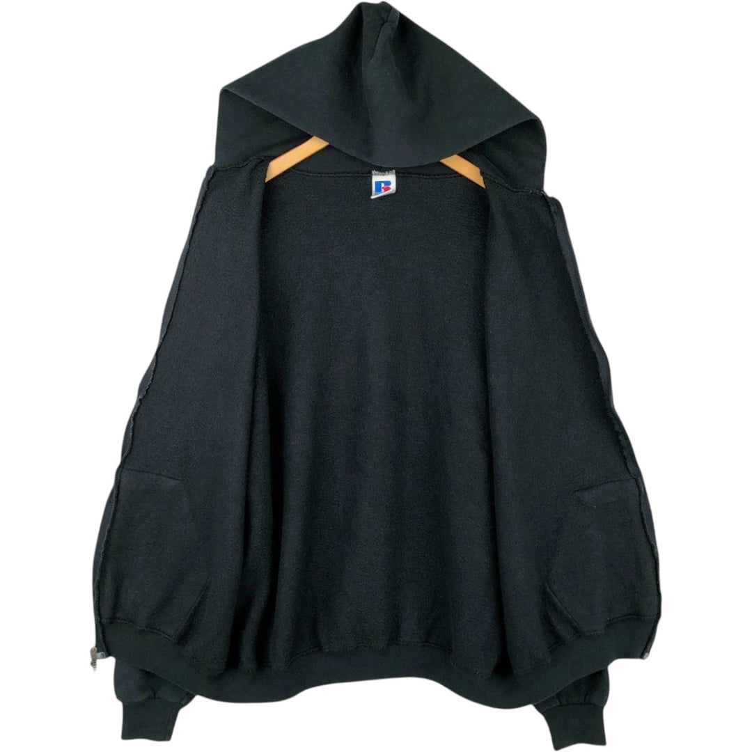 Vintage 90'S Russell Athletic full-zip sweatshirt, size XL, men's cotton black type Vintage Second Hand