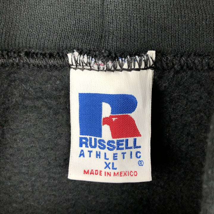 Vintage 90'S Russell Athletic full-zip sweatshirt, size XL, men's cotton black type Vintage Second Hand