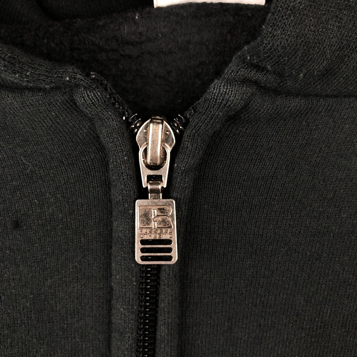 Vintage 90'S Russell Athletic full-zip sweatshirt, size XL, men's cotton black type Vintage Second Hand