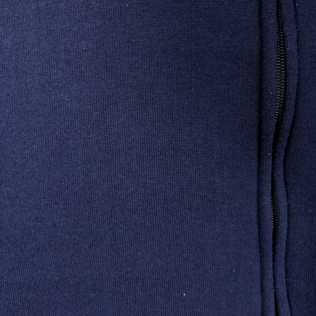 Vintage 90'S Russell Athletic full-zip sweatshirt hoodie, made in the USA, size L, men's cotton navy blue type Vintage Second Hand