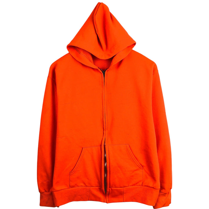 Double-faced sweatshirt full-zip hoodie, men's size M equivalent, vintage. unclear orange type Vintage Second Hand