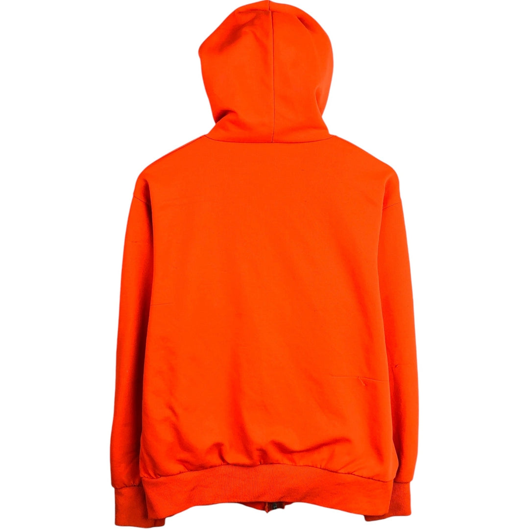 Double-faced sweatshirt full-zip hoodie, men's size M equivalent, vintage. unclear orange type Vintage Second Hand