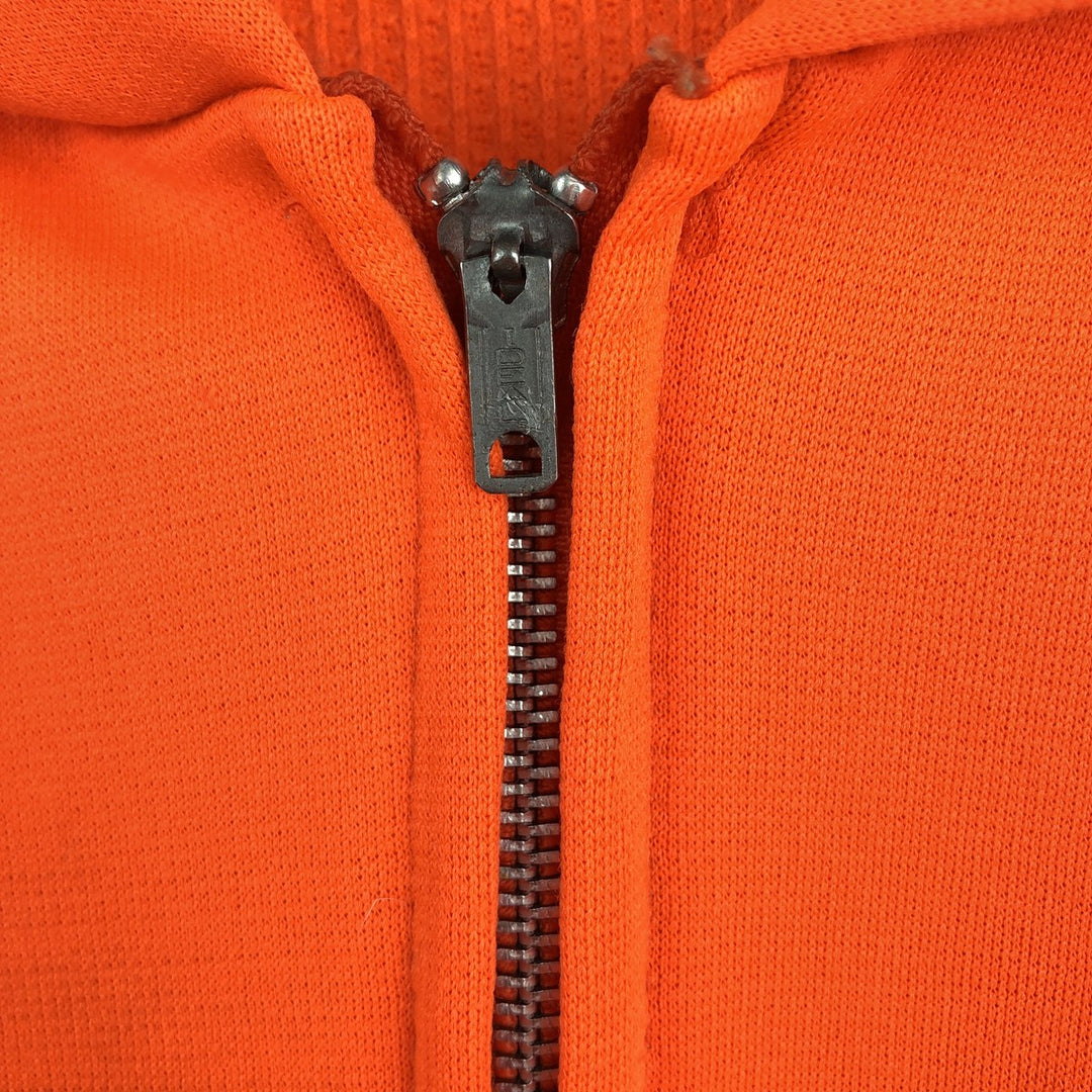 Double-faced sweatshirt full-zip hoodie, men's size M equivalent, vintage. unclear orange type Vintage Second Hand