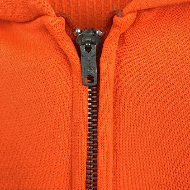 Double-faced sweatshirt full-zip hoodie, men's size M equivalent, vintage. unclear orange type Vintage Second Hand
