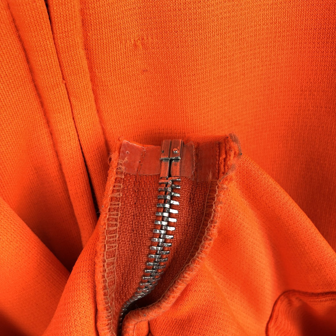 Double-faced sweatshirt full-zip hoodie, men's size M equivalent, vintage. unclear orange type Vintage Second Hand