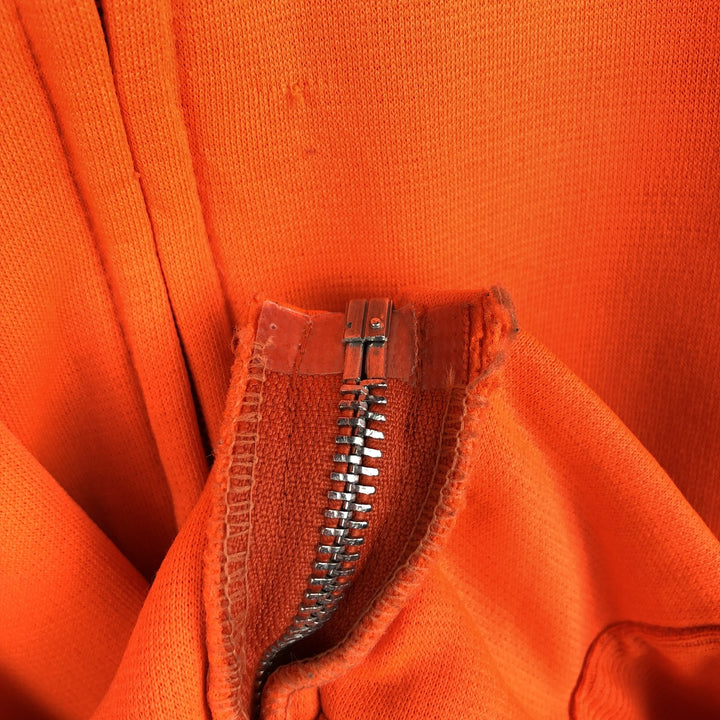 Double-faced sweatshirt full-zip hoodie, men's size M equivalent, vintage. unclear orange type Vintage Second Hand