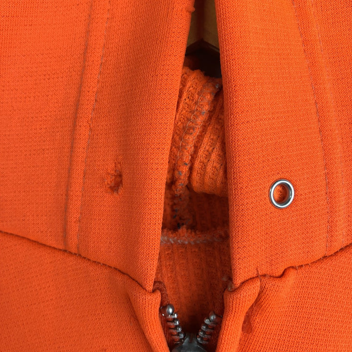 Double-faced sweatshirt full-zip hoodie, men's size M equivalent, vintage. unclear orange type Vintage Second Hand
