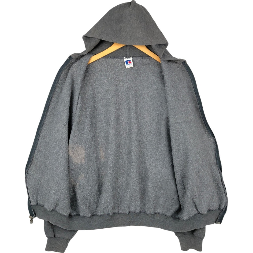 Vintage 90'S Russell Athletic full-zip sweatshirt, size XL, men's cotton gray type Vintage Second Hand