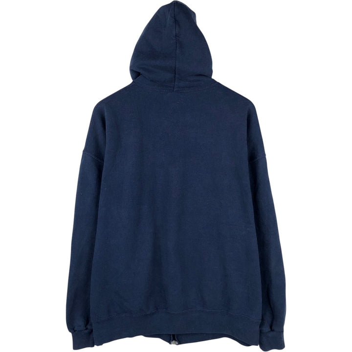 Vintage 90'S Russell Athletic full-zip sweatshirt, size XXL, men's cotton navy blue type Vintage Second Hand