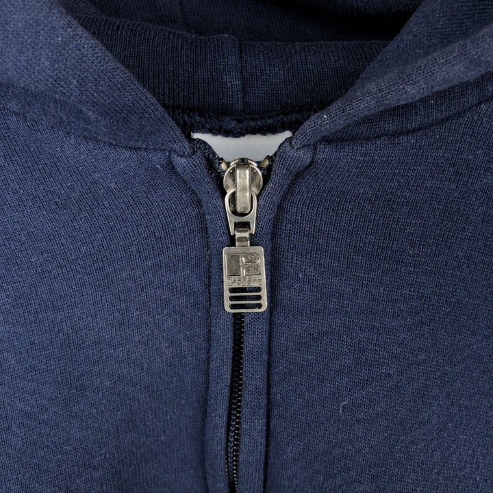 Vintage 90'S Russell Athletic full-zip sweatshirt, size XXL, men's cotton navy blue type Vintage Second Hand