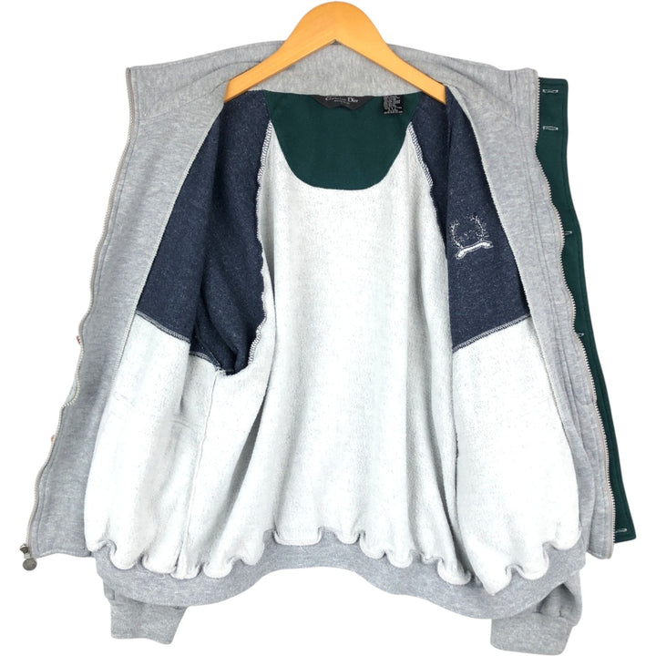 80s-90'S Christian Dior MONSIEUR full-zip sweatshirt, men's size L (approx.) polyester gray type Vintage Second Hand