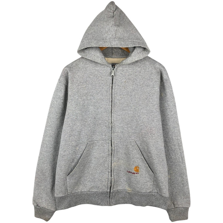 Carhartt Sweat Full Zip Hoodie Men's XL unclear gray type Vintage Second Hand