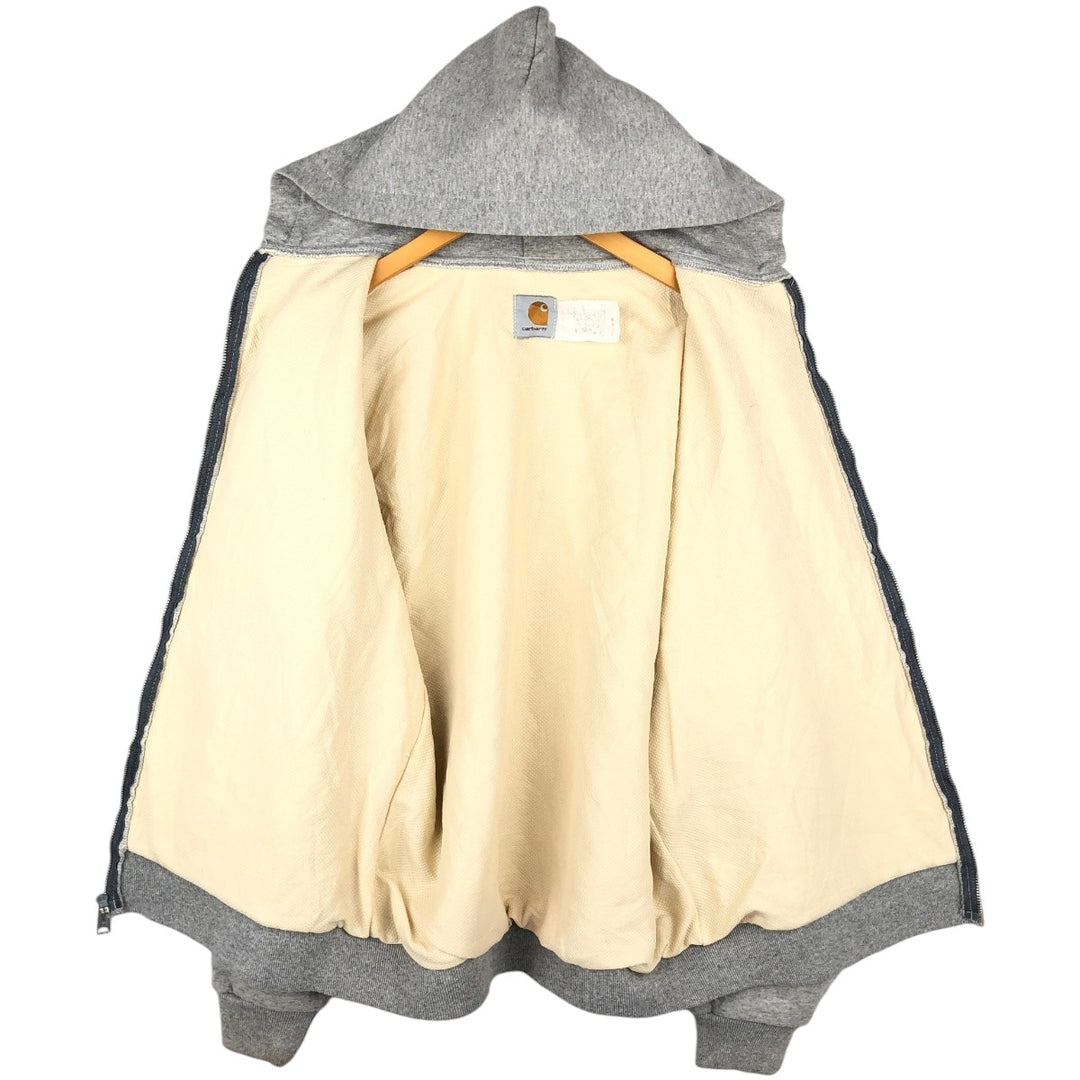 Carhartt Sweat Full Zip Hoodie Men's XL unclear gray type Vintage Second Hand