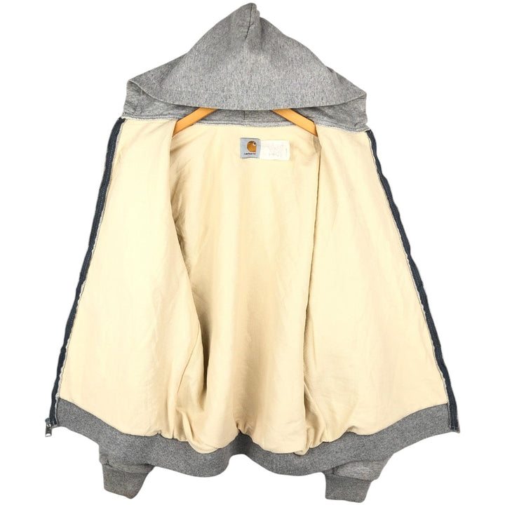 Carhartt Sweat Full Zip Hoodie Men's XL unclear gray type Vintage Second Hand