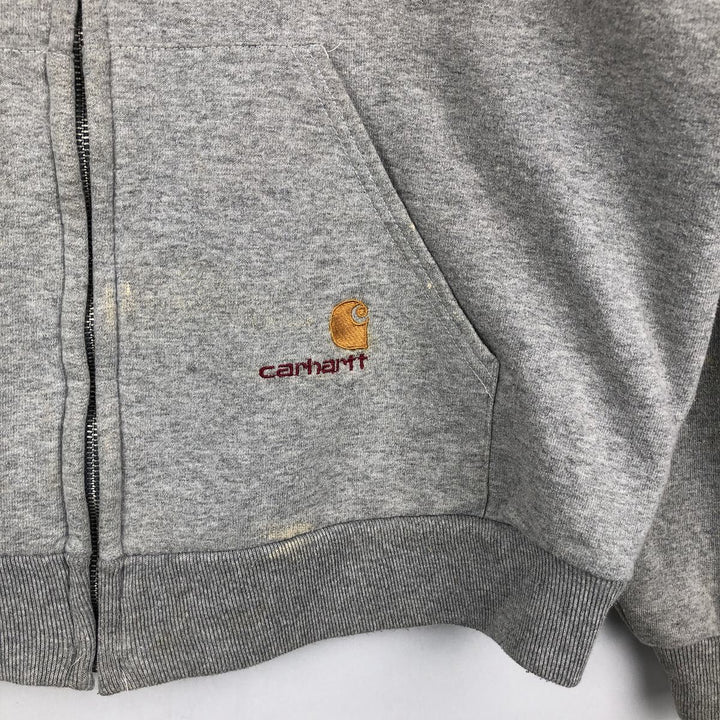 Carhartt Sweat Full Zip Hoodie Men's XL unclear gray type Vintage Second Hand