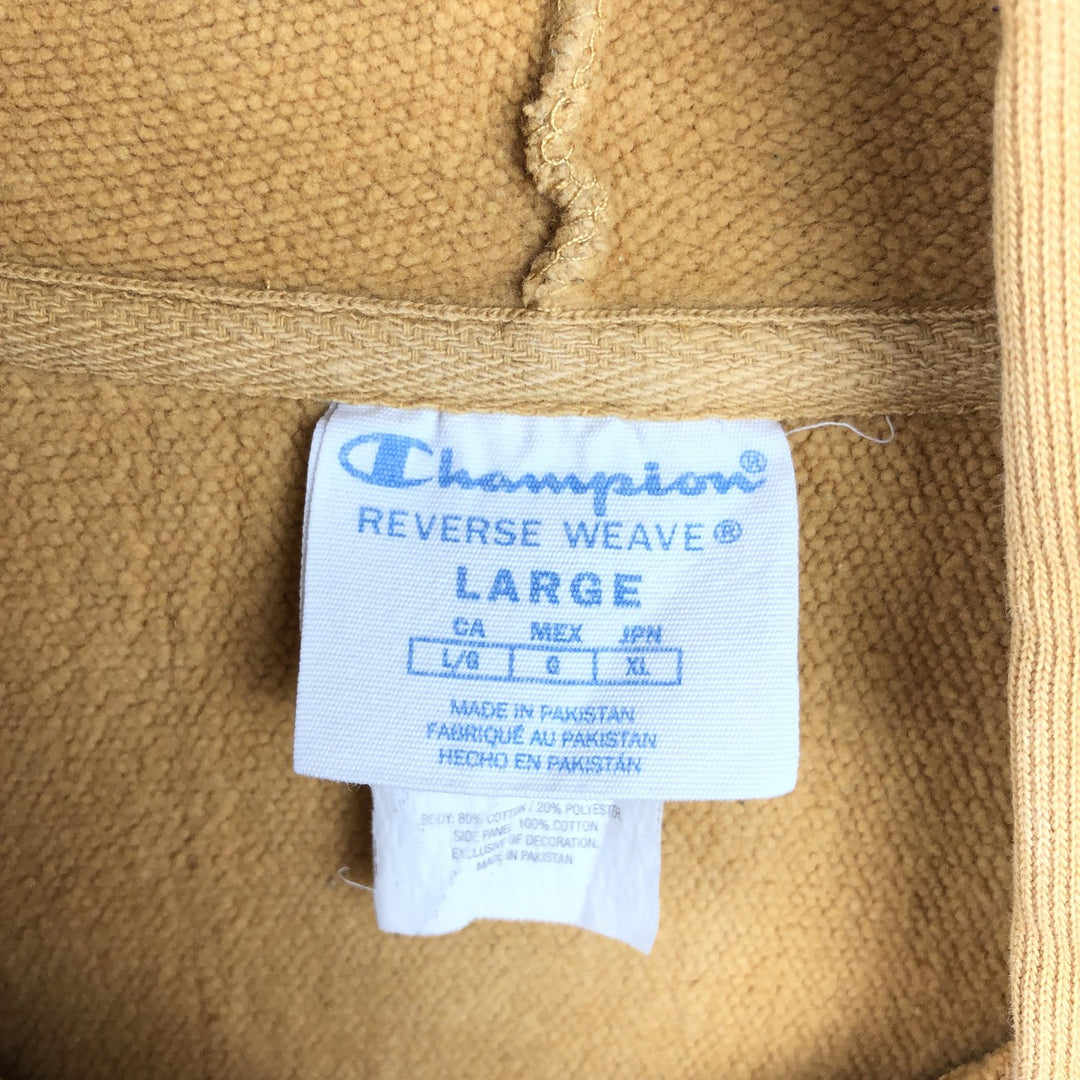 Champion REVERSE WEAVE Reverse Weave College Sweat Pullover Hoodie Men's L size cotton yellow type Vintage Second Hand
