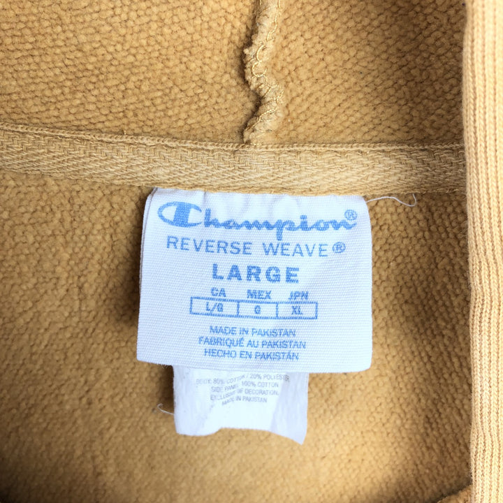 Champion REVERSE WEAVE Reverse Weave College Sweat Pullover Hoodie Men's L size cotton yellow type Vintage Second Hand