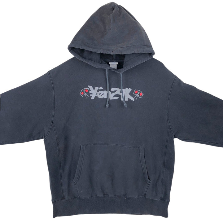 Champion REVERSE WEAVE EN24K Sweat Pullover Hoodie, Men's Size L (approx.) unclear black type Vintage Second Hand