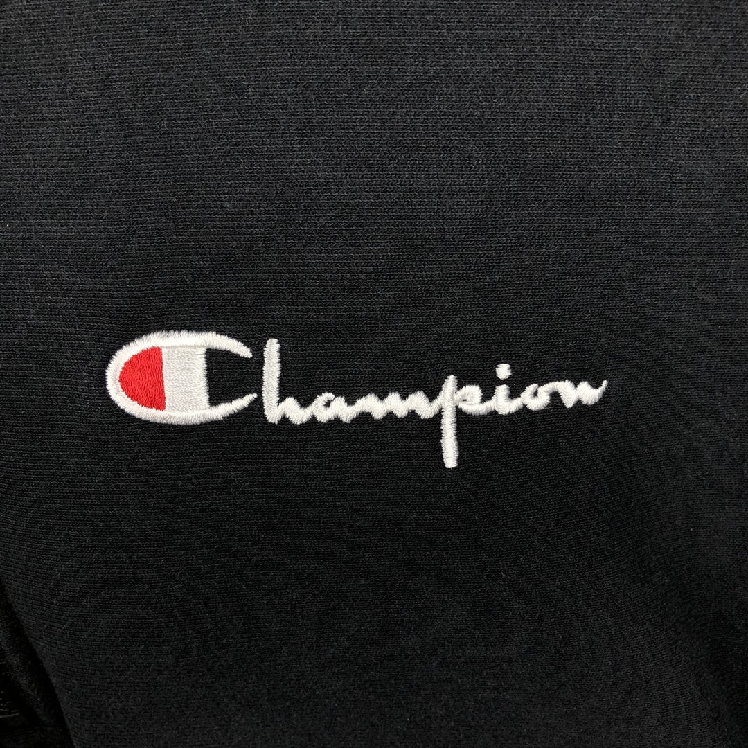 Champion Reverse Weave Half-Zip Hoodie, Men's Size L cotton black type Vintage Second Hand