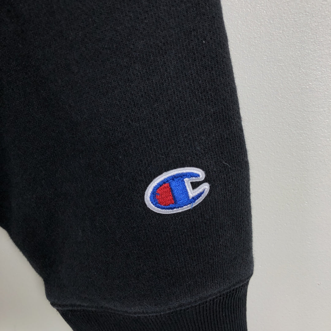 Champion Reverse Weave Half-Zip Hoodie, Men's Size L cotton black type Vintage Second Hand