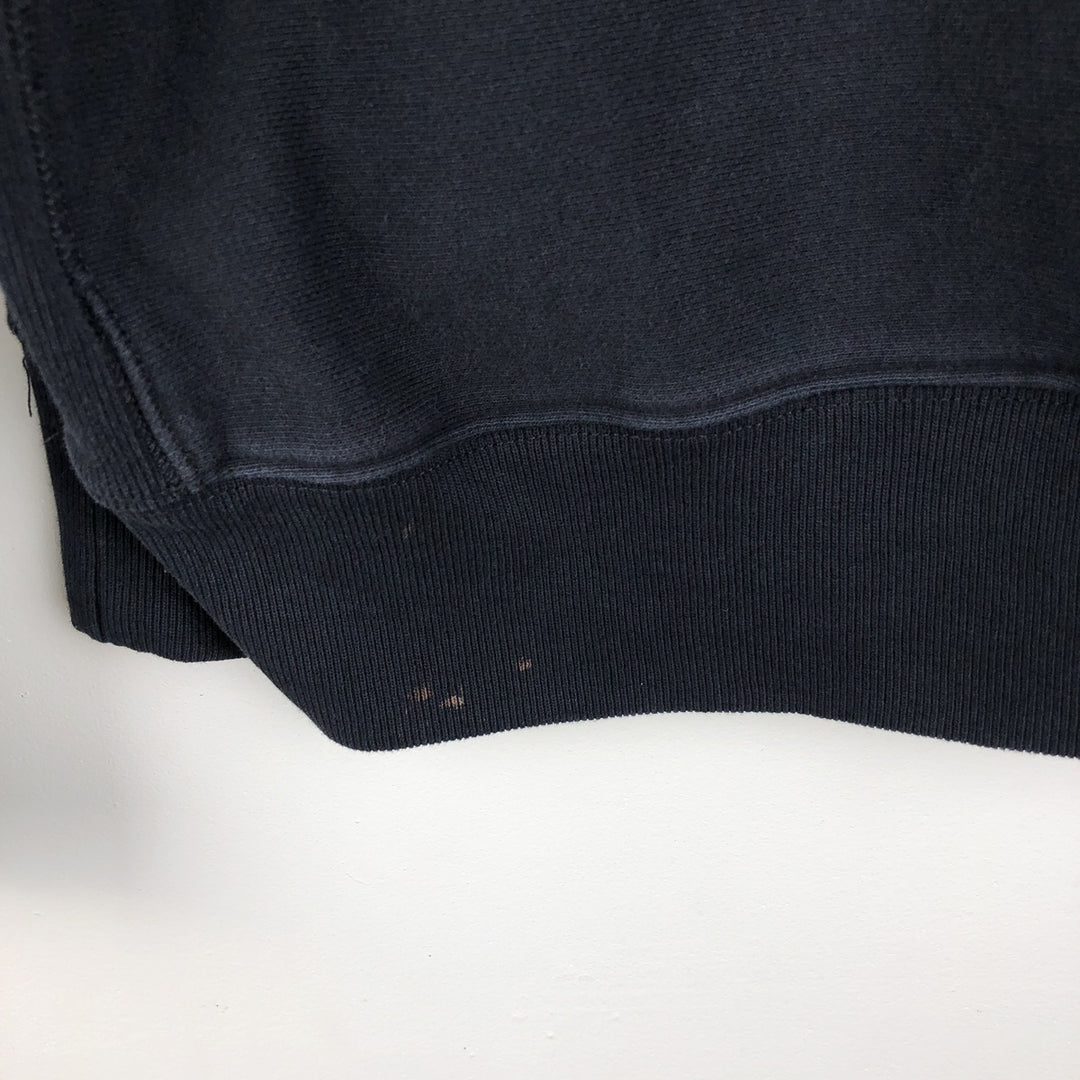 Champion Reverse Weave Half-Zip Hoodie, Men's Size L cotton black type Vintage Second Hand