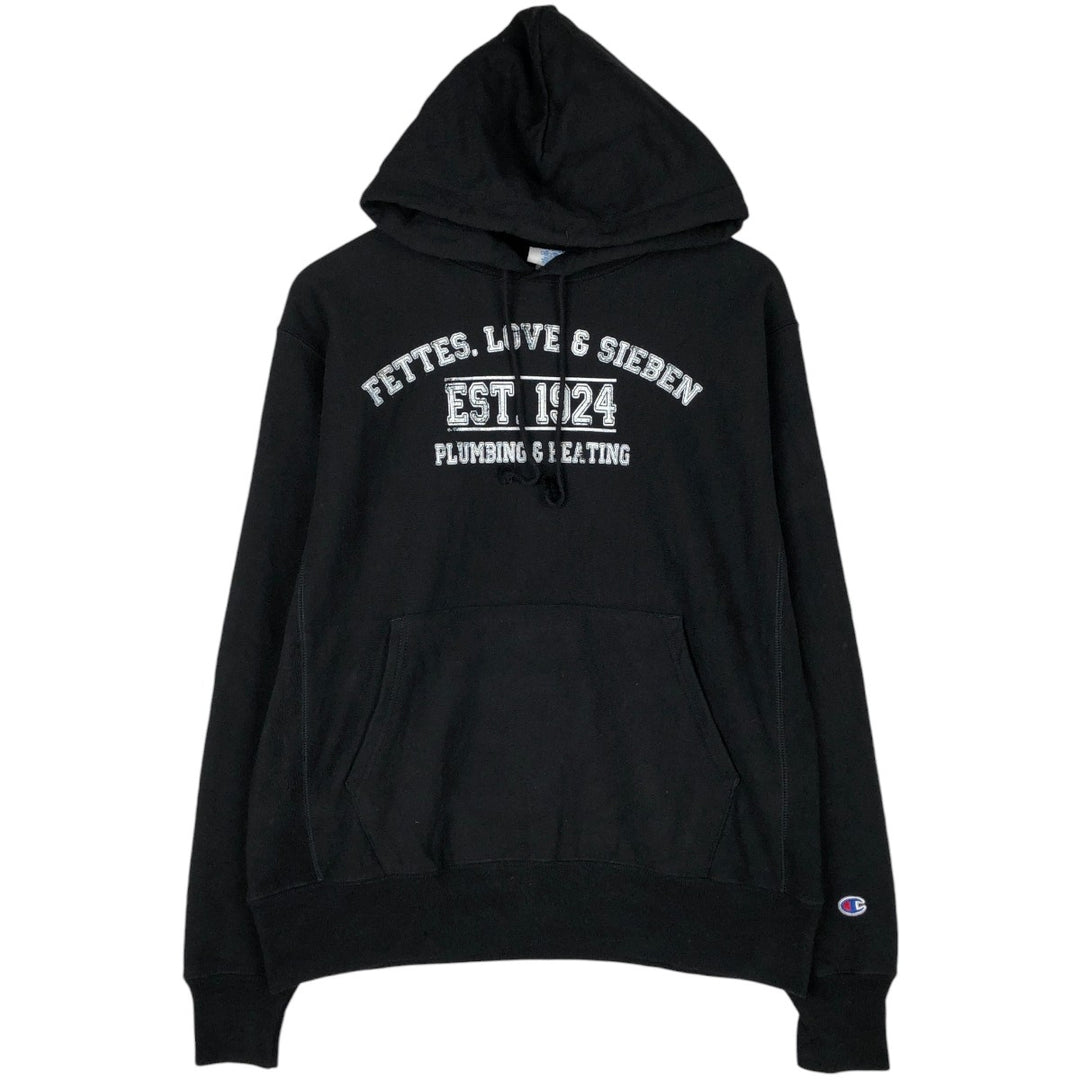 Champion REVERSE WEAVE Reverse Weave Sweat Pullover Hoodie Men's M cotton black type Vintage Second Hand
