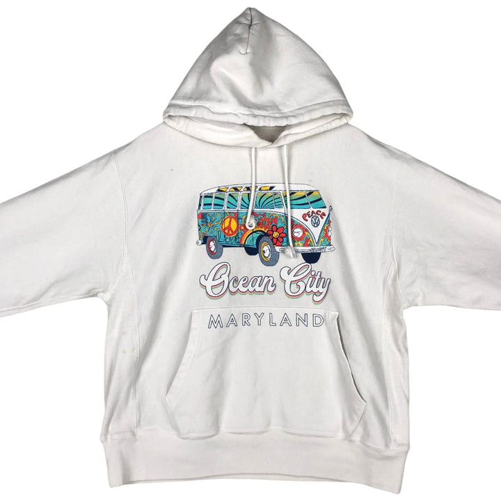 Champion REVERSE WEAVE Reverse Weave Sweat Pullover Hoodie Men's L size cotton white type Vintage Second Hand