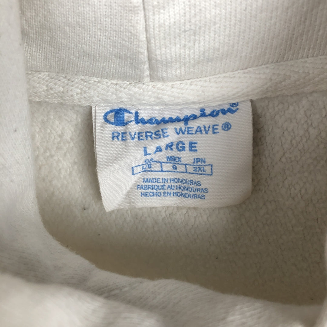 Champion REVERSE WEAVE Reverse Weave Sweat Pullover Hoodie Men's L size cotton white type Vintage Second Hand
