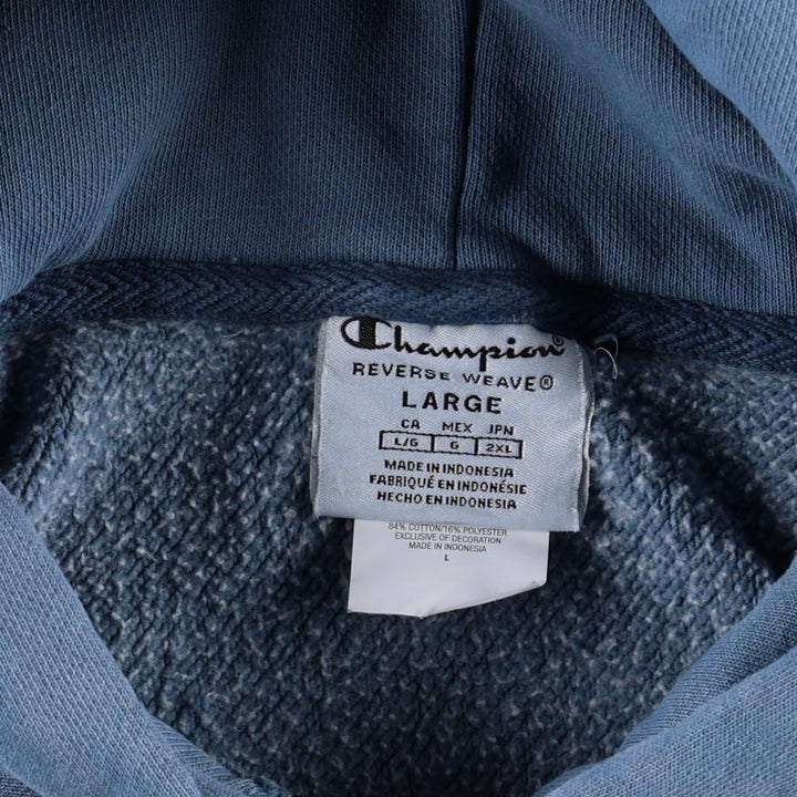 Champion REVERSE WEAVE Reverse Weave Sweat Pullover Hoodie Men's L size cotton Blue type light blue Vintage Second Hand