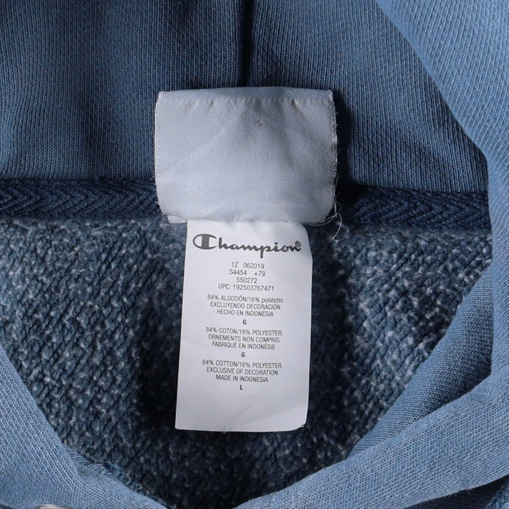 Champion REVERSE WEAVE Reverse Weave Sweat Pullover Hoodie Men's L size cotton Blue type light blue Vintage Second Hand