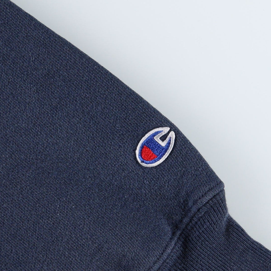 2000'S Champion PREMIUM REVERSE WEAVE Premium Reverse Weave Sweatshirt Pullover Hoodie, Men's Size L cotton navy blue type Vintage Second Hand