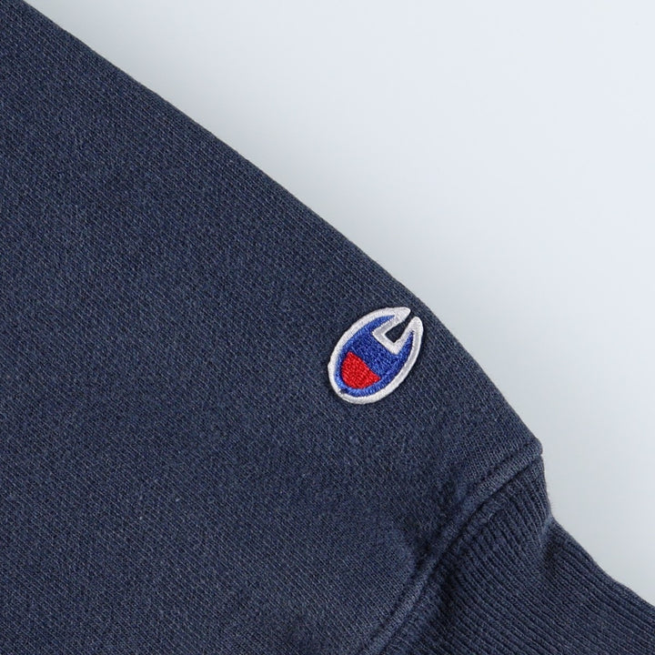 2000'S Champion PREMIUM REVERSE WEAVE Premium Reverse Weave Sweatshirt Pullover Hoodie, Men's Size L cotton navy blue type Vintage Second Hand