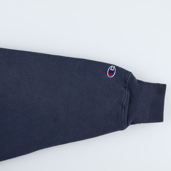 2000'S Champion PREMIUM REVERSE WEAVE Premium Reverse Weave Sweatshirt Pullover Hoodie, Men's Size L cotton navy blue type Vintage Second Hand
