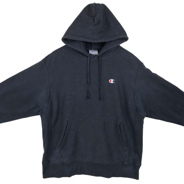 Champion REVERSE WEAVE Reverse Weave Sweat Pullover Hoodie Men's L size cotton black type Vintage Second Hand