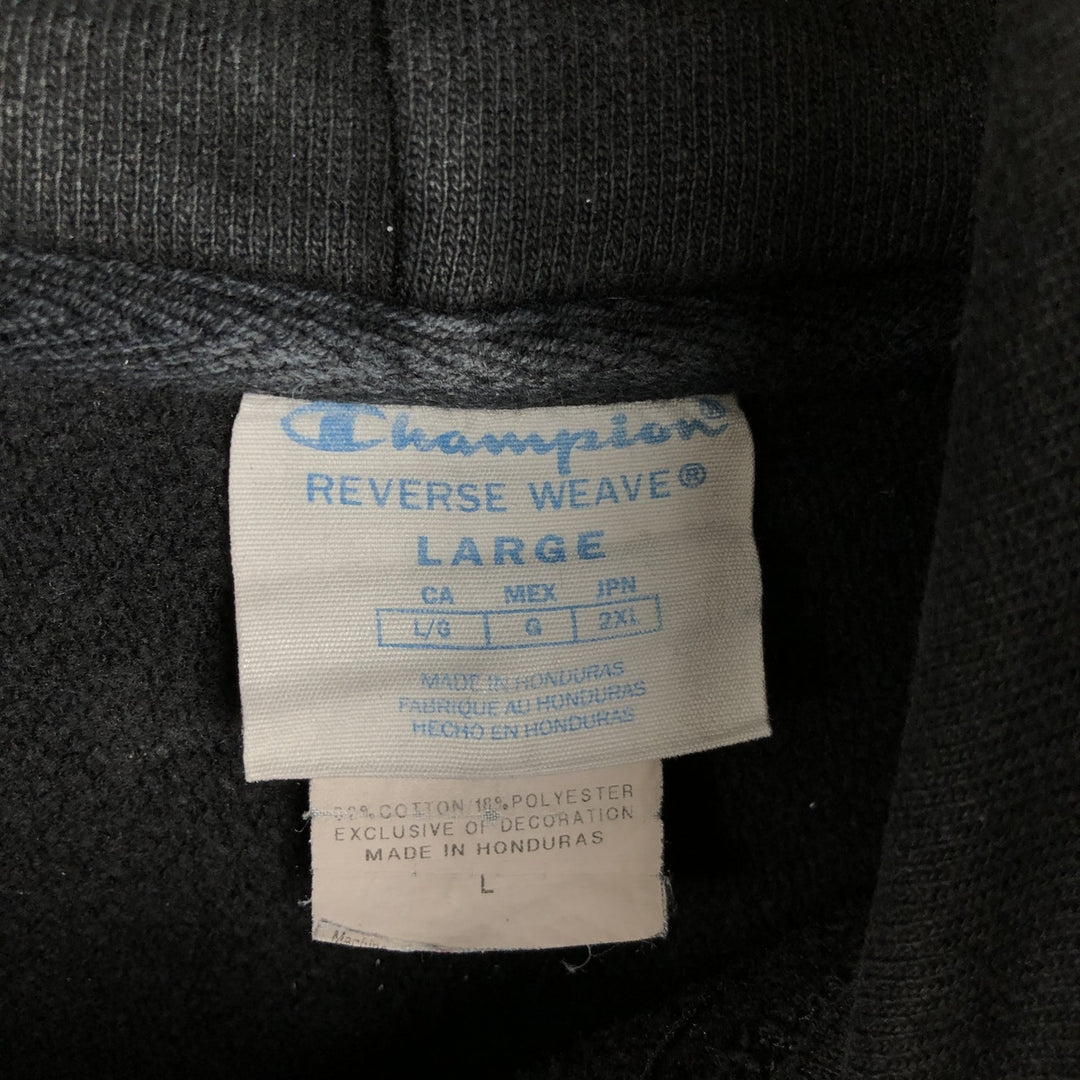 Champion REVERSE WEAVE Reverse Weave Sweat Pullover Hoodie Men's L size cotton black type Vintage Second Hand
