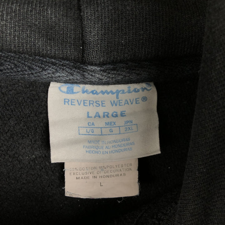 Champion REVERSE WEAVE Reverse Weave Sweat Pullover Hoodie Men's L size cotton black type Vintage Second Hand