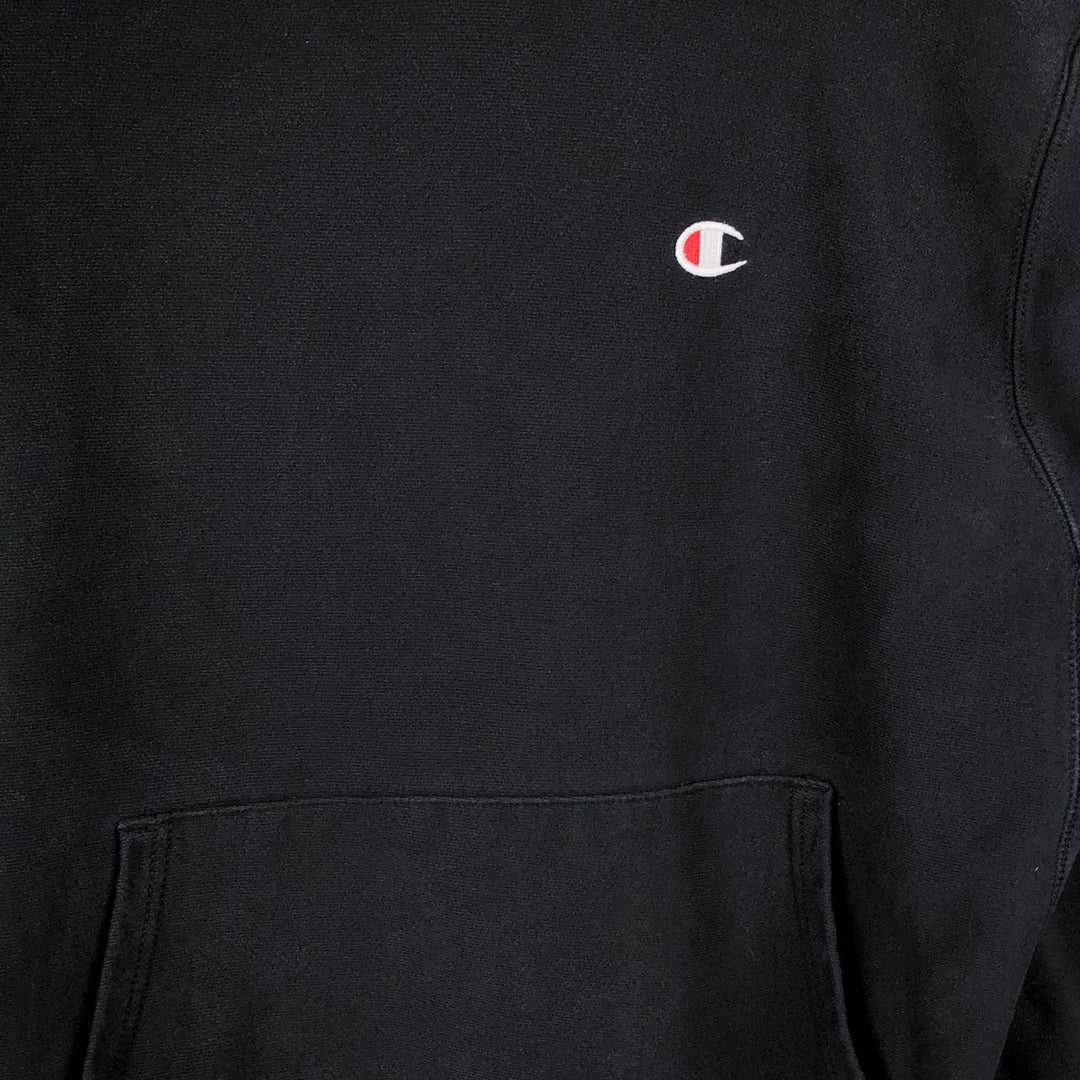 Champion REVERSE WEAVE Reverse Weave Sweat Pullover Hoodie Men's L size cotton black type Vintage Second Hand