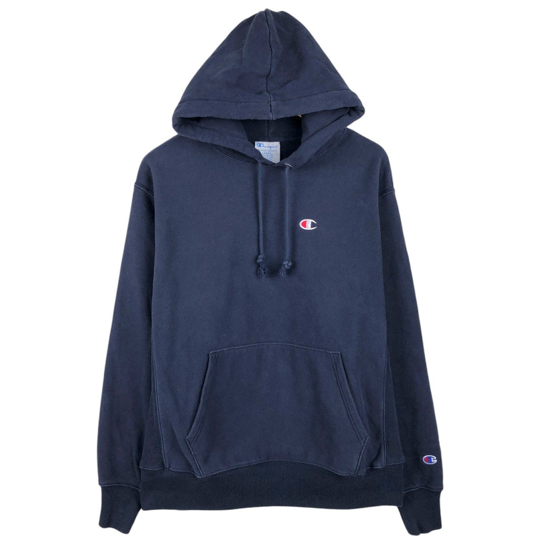 Champion REVERSE WEAVE Reverse Weave Sweat Pullover Hoodie Men's L size cotton navy blue type Vintage Second Hand
