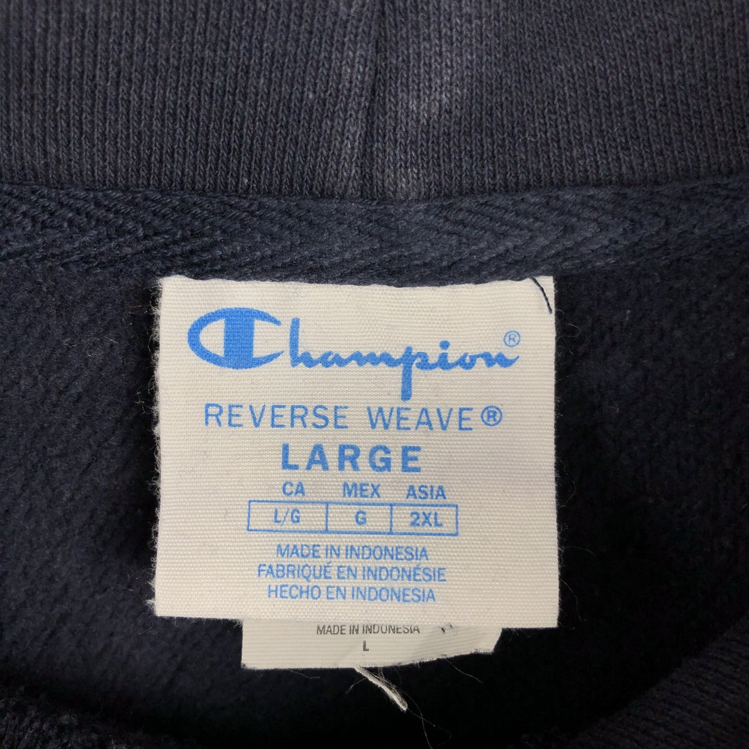 Champion REVERSE WEAVE Reverse Weave Sweat Pullover Hoodie Men's L size cotton navy blue type Vintage Second Hand