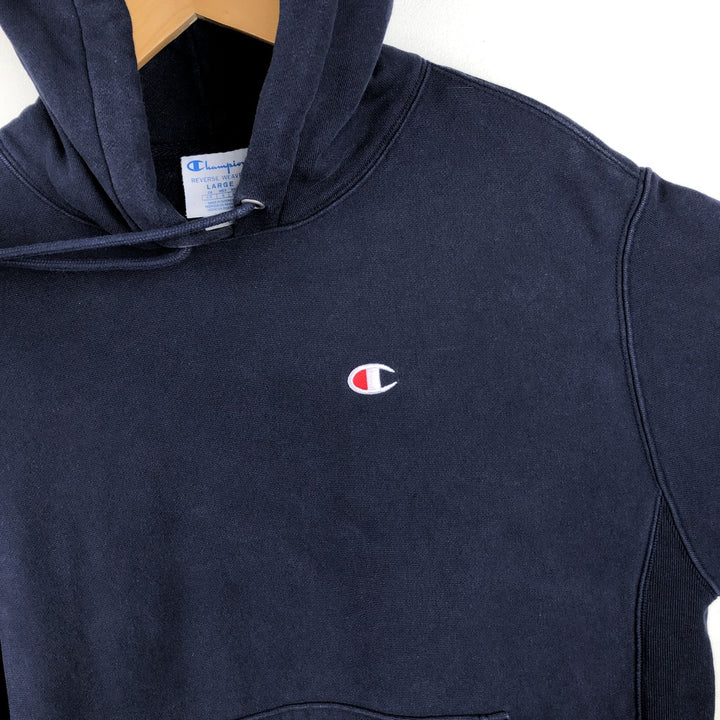 Champion REVERSE WEAVE Reverse Weave Sweat Pullover Hoodie Men's L size cotton navy blue type Vintage Second Hand